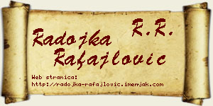 Radojka Rafajlović vizit kartica